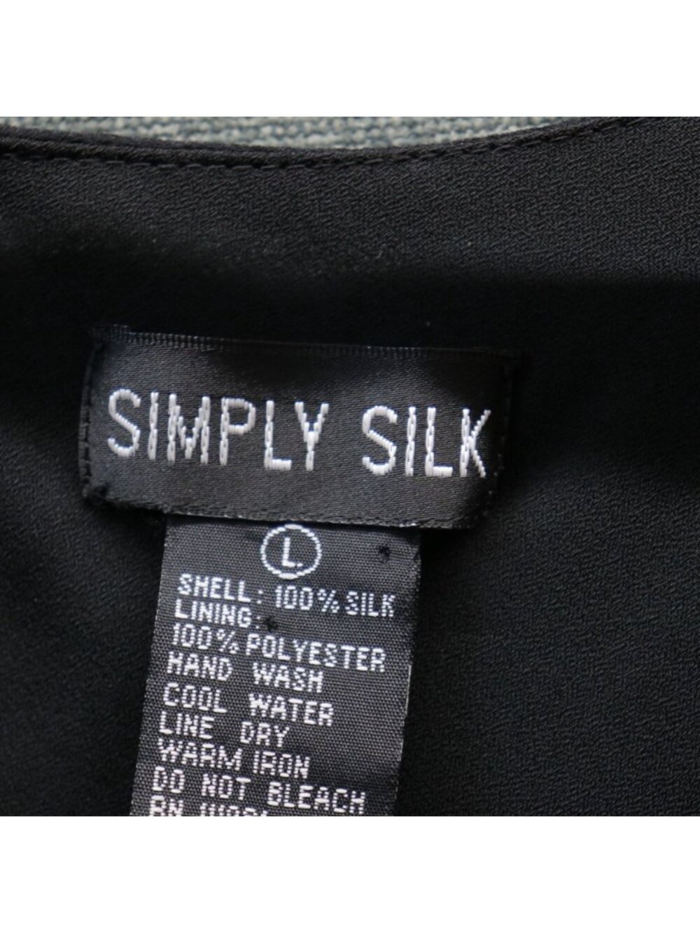 NWOT Vintage Simply Silk Black 100% Silk 90s Midi Slip Dress Med/Large Deadstock - Picture 3 of 14